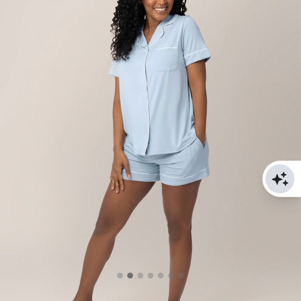 Kindred Bravely Light Blue Short Sleeve Pajama Set